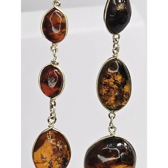 Vintage Handmade Delicate Large Amber Necklace [Variable Sizes] *Read Desc* - Picture 9 of 12